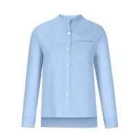 Labavi tunik Košulje u boji Ležerne prilike za dame Okrenite bluza s ovratnikom Žene Fals Fashion Plus
