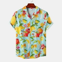 Corashan Muns majice na plaži Muški etnički stil Štampanje kratkih rukava Labavi gumb Ležerna majica