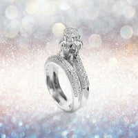 Keusn Rose Diamond prsten, dijamantni prsten za valentinovo, ružičasti prsten, dijamant, prsten, lagani