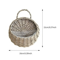 Floleo Clearence Ručno rađena tkana viseća korpa za skladištenje košara za cvetne košara za viseću zidnu