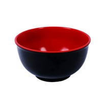 Hemoton 1050ml Imitacija posude za supu protiv pada rižne posude Crvena crna dvostruka boja Noodles