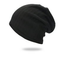 Zimske casual bunies za žene Vintage Beanies za žene Topla Slouchy Beanie Hat crna jedna veličina