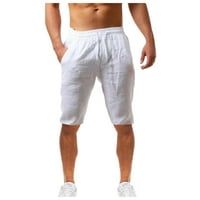Muški trenerci Modni casual ljetne kratke hlače Pamučne muške čvrste i posteljine i muške hlače