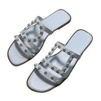 Jsaierl ravne sandale za žene Drćene ljetne otvorene nožne sandale udobne izdubljene sandale modne vjenčane