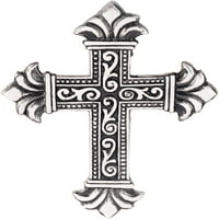 ARDOR Antikni srebrni i crni zidni križ za kućni dekor.Metalni viseći ukrasni križ zidni dekor