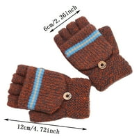 OAVQHLG3B Rukavice Zimske velike rukavice za dječje rukavice pola prsta pletene rukavice AB-Yarn Boy