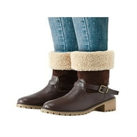 Zodanni ženske zimski čizme Mid Calf čizme za gležnjeve vuču na toplom čizmu neklizajuće cipele odjeće