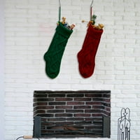 Moocorvic pletena vuna kućna zidna ukras bombona bombona s rukavima dijamantski poklon torba čarapa