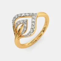 Indija Theodora prsten - 18KT žuti zlatni dijamantni prsten sa 0. CT dijamanti, dijamantski i zlatni