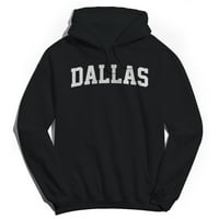 Dallas grafički crni muški pamuk pulover hoodie