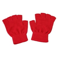 Parovi muškarci Žene Unizne zimske pletene rukavice s pola prsta jednostavne čvrste boje tople rastezanje