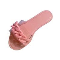 Floleo sandale za klirens žene ravne papuče prozirna udobna plaža rimske cipele Flip Flop