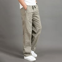 Muški duks muški pamučni plus džepni džep čipke čvrste pantalone u cjelini