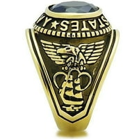 Mornarski prsten za muškarce i žene Unizirati vojni patriotski prsten od nehrđajućeg čelika u zlatu