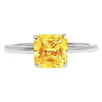 2. CT briljantan aspekser Clear Simulirani dijamant 18k bijeli zlatni pasijans prsten sz 5.5