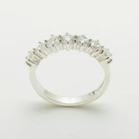 Britanci napravio 9k bijelo zlatni kubični cirkoniji ženski vječni prsten - Opcije veličine - veličina