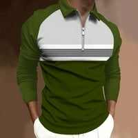 Muška košulja Ovratnice Redovni fit prugasti ispis dugih rukava za bluze za bluze sa dugim rukavima