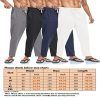Voguele muškarci Hlače High-akad pantalone elastične struk dno Yoga Loungewear Leisure Long Pant Mornable