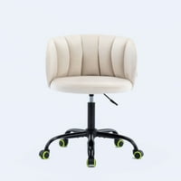 Velvet okretni kućni uredski stolica s crnim nogama, udobna moderna slatka stolica za stol može rotirati