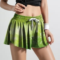 Plus veličine Bikerske kratke hlače za žene Flowy Ležerne ljetne suknje za plijene kratke hlače zeleno