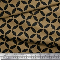 Soimoi Brown Viskoza šifon tkanina kruga umjetnička geometrijska tkanina otisci sa dvorištem širom