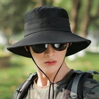 Yeektok Ribolovni pješački šešir Mrežni mrežica za muškarce Crna UV zaštita Sunčani šešir