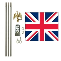 Poliester Ujedinjeno Kraljevstvo zastava s poletom za stopala; Sadrži poliesterska zastava, aluminijski