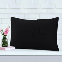 Piccocasa Egipatski pamučni jastučni pamučni jastučni navlake, crni standard