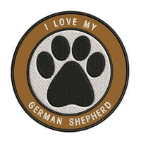 Love Moj Njemački ovčarski paster 3,5 Igrani ili šivanje novitet aparat za patch - Obiteljski pas pas