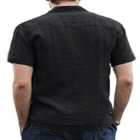 Bomotoo Muškarci Ležerne prilike, Majica Rever izrez Baggy Tops Odmor Pravilni fit Solid Color Tee