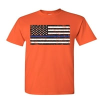 Thee Heant American Flag Tanka linijska majica Policijska američka majica za provedbu zakona, narandžasta,