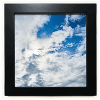 Dakr Blue Sky White Clouds Crni kvadratni okvir Slika zidna stola