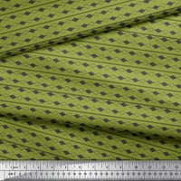 Soimoi Green baršunasta tkanina pruga i dijamant Geometrijska tiskana tkanina sa širokim dvorištem