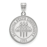 Bijeli sterling srebrni šarm Privjesak Florida NCAA Državni univerzitet 18