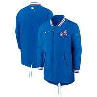Muški Nike Royal Atlanta Braves City Connect Authentic Collection Dugout Dugog rukava sa punim zip jaknom