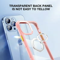 Samimore za iPhone Pro 6.1 Prozirna [ne žuti tehnologija], čvrsta jasna futrola s nevidljivim prstenom