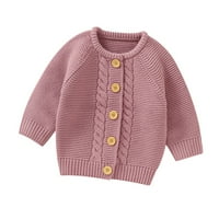 Rovga Baby Girl Boy Knit Cardigan džemper Topla pulover vrhove Toddler Outerweard Jakna kaput odjeća