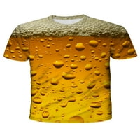 Luxplum mens majice Crew vrat ljetni vrhovi 3D digitalna bluza za ispis Torba Basic Tee Radna majica