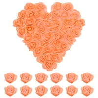 Umjetni ružini cvjetni glave, narančasti PE mini fau cvijeće za DIY CRAFT