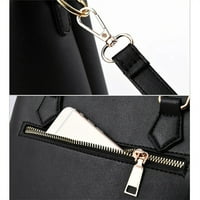 2pc set Ženski modni casual totes luksuzne torbe dizajnerske rame, crno
