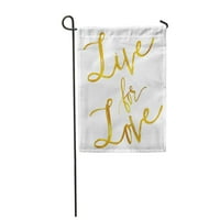 Fau Live za ljubav Inspirativni citat Zlatna motivacijska sjajna okućnica Dekorativna zastava Kuća baner