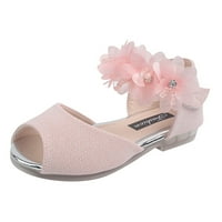 Djevojke Sandale Rhinestone Flower Cipele s niskim potpeticama Flower Vjenčana haljina Pump cipele Princeze