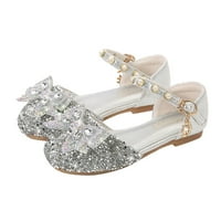 DMQupv djevojke Jelly sandale veličine cipele Rhinestone lukovi niske pete Princess cvijeća vjenčanica