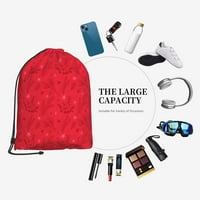 Vodootporna torba za teretanu, crveni holly voćni ruksak za crtanje za muškarce, s