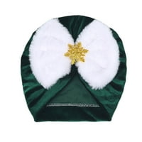 Zimske kape za muškarce Ženske bebe Big Bow Turban Hats Bohemia Cap Girls Headwear Bun Crnot