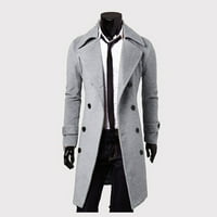 Pedort Plus veličine za muškarce dugi rukav kaput gornja odjeća Blazer Grey, 3xl