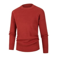Kali_store muškarci džemperi modni muški modni posadni džemper pulover crveni, 3xl