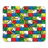 Šarene djetene zmije i ljestve igru ​​Započnite Završite Puzzle broj MousePad jastučić za miš miš miša