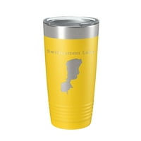 SwiftTrtul jezero Mapa Tumbler Travel Gol izolirana lasersko urezano kava Cup Montana oz Yellow