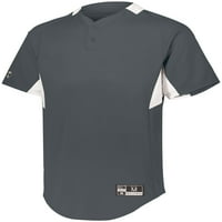 Holloway sportska odjeća za dječake Igra sa dva gumba Baseball Jersey Graphite White 221224